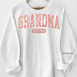 Best Grandma Ever - Family Personalized Custom Unisex Sweatshirt With Design On Sleeve - Gift For Mom, Grandma