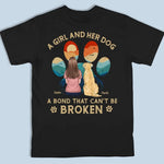 Custom Name Girl and Her Dog Gifts for Dog Lovers - Personalized Apparel