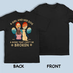 Custom Name Girl and Her Dog Gifts for Dog Lovers - Personalized Apparel