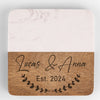 I Love You Today, Tomorrow, Forever - Couple Personalized Custom Marble Wood Coaster - Gift For Husband Wife, Anniversary