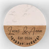 I Love You Today, Tomorrow, Forever - Couple Personalized Custom Marble Wood Coaster - Gift For Husband Wife, Anniversary