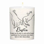 Our Laughs Are Limitless - Bestie Personalized Custom Smokeless Scented Candle - Gift For Best Friends, BFF, Sisters