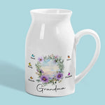 Custom Name Floral Grandma Gifts - Personalized Flower Vase