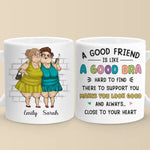 Makes You Look Good And Always Close To Your Heart - Bestie Personalized Custom Mug - Gift For Best Friends, BFF, Sisters