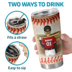 Compete Like You've Never Lost - Family Personalized Custom Tumbler - Gift For Family Members, Baseball Players, Baseball Lovers