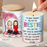 Custom Name Bestie Friendship Gifts for Women - Personalized Scented Candle