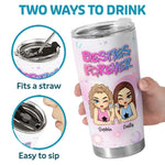Besties Forever - Bestie Personalized Custom Tumbler - Gift For Best Friends, BFF, Sisters