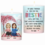 Custom Name Bestie Friendship Gifts for Women - Personalized Scented Candle