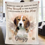 Custom Photo No Longer By My Side But Forever In My Heart - Memorial Personalized Custom Blanket - Sympathy Gift For Pet Owners, Pet Lovers