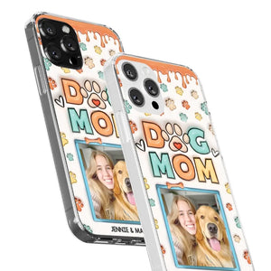 Custom Photo Best Dog Mom Ever - Dog & Cat Personalized Custom 3D Inflated Effect Printed Clear Phone Case - Gift For Pet Owners, Pet Lovers