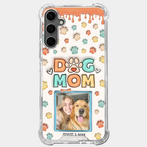 Custom Photo Best Dog Mom Ever - Dog & Cat Personalized Custom 3D Inflated Effect Printed Clear Phone Case - Gift For Pet Owners, Pet Lovers