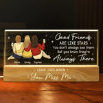 Light This When You Miss Me - Bestie Personalized Custom Acrylic Letters 3D LED Night Light - Gift For Best Friends, BFF, Sisters