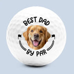 Custom Photo Let's Play Golf - Family Personalized Custom Golf Ball - Gift For Dad, Pet Owners, Pet Lovers