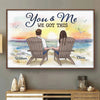Two Hearts And Four Paws Make A Happy Home - Dog Personalized Custom Horizontal Poster - Gift For Couples, Pet Owners, Pet Lovers