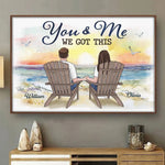 Two Hearts And Four Paws Make A Happy Home - Dog Personalized Custom Horizontal Poster - Gift For Couples, Pet Owners, Pet Lovers