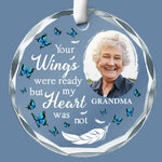 Custom Photo Memorial Grandma Gifts - Personalized Glass Ornament