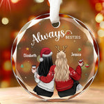 Custom Name Christmas Bestie Gifts - Personalized Glass Ornament