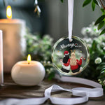 Custom Name Christmas Bestie Gifts - Personalized Glass Ornament