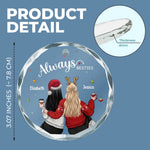 Custom Name Christmas Bestie Gifts - Personalized Glass Ornament
