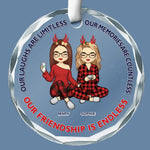 Custom Name Friendship Gifts for Women - Personalized Glass Ornament