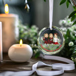 Custom Name Friendship Gifts for Women - Personalized Glass Ornament
