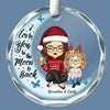 Unfathomable Reach, My Boundless Love - Family Personalized Custom Circle Glass Ornament - Christmas Gift For Mom, Grandma