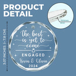 The Best Is Yet To Come - Couple Personalized Custom Circle Glass Ornament - Gift For Couple
