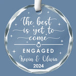 The Best Is Yet To Come - Couple Personalized Custom Circle Glass Ornament - Gift For Couple
