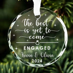 The Best Is Yet To Come - Couple Personalized Custom Circle Glass Ornament - Gift For Couple