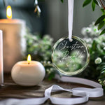 Ever Thine, Ever Mine, Ever Ours - Couple Personalized Custom Circle Glass Ornament - Gift For Husband Wife, Anniversary