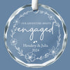 Our Adventure Awaits - Couple Personalized Custom Circle Glass Ornament - Gift For Husband Wife, Anniversary