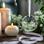 Custom Wedding Year Gifts for Newlyweds - Personalized Glass Ornament