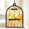First Mama, Now Nana - Family Personalized Window Hanging Suncatcher - Gift For Mom, Grandma