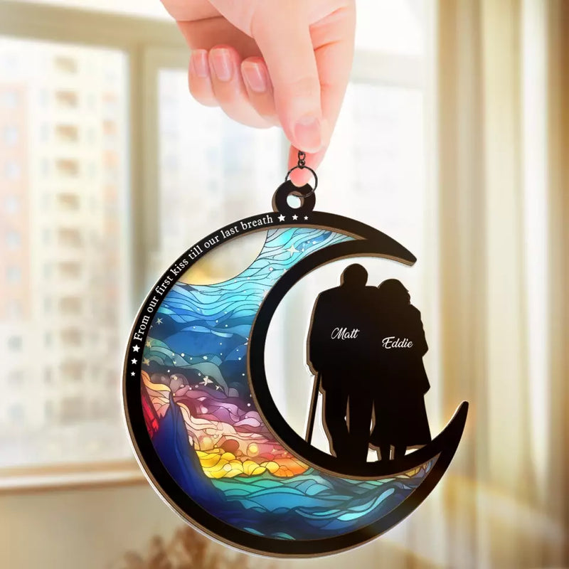 Our Starry Nights Side By Side - Couple Personalized Window Hanging Suncatcher - Gift For Husband Wife, Anniversary