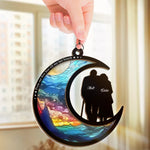 Custom Name Romantic Couple Gifts - Personalized Suncatcher Ornament