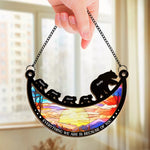 Everything We Are Is Because Of You - Family Personalized Window Hanging Suncatcher - Gift For Family
