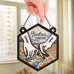 A Best Friend Is A Second Self - Bestie Personalized Window Hanging Suncatcher - Gift For Best Friends, BFF, Sisters