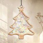 Fairy Lights On Winter Nights - Family Personalized Window Hanging Suncatcher - Christmas Gift For Family