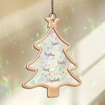 Fairy Lights On Winter Nights - Family Personalized Window Hanging Suncatcher - Christmas Gift For Family