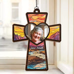 Custom Photo God Has You In His Keeping - Memorial Personalized Window Hanging Suncatcher - Sympathy Gift For Family