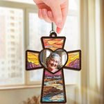 Custom Photo God Has You In His Keeping - Memorial Personalized Window Hanging Suncatcher - Sympathy Gift For Family