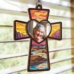Custom Photo God Has You In His Keeping - Memorial Personalized Window Hanging Suncatcher - Sympathy Gift For Family