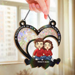 Custom Name Couple Love Decor - Personalized Window Hanging Suncatcher