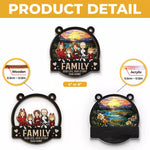 Custom Name Family Portrait Gifts - Personalized Suncatcher Ornament