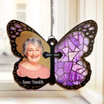 Custom Photo Memories Last Forever - Memorial Personalized Window Hanging Suncatcher - Sympathy Gift For Family