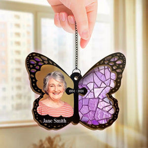 Custom Photo Memories Last Forever - Memorial Personalized Window Hanging Suncatcher - Sympathy Gift For Family Members