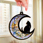 A Meow Is A Message To The Heart - Memorial Personalized Window Hanging Suncatcher - Sympathy Gift For Cat Lovers, Pet Owners