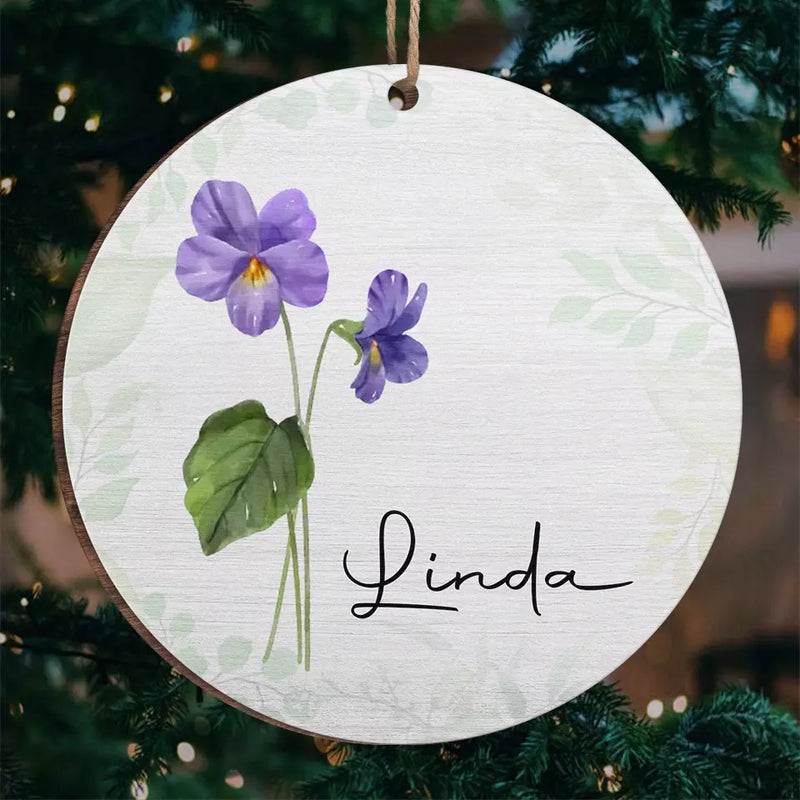 The Eternal Bloom - Bestie Personalized Custom Ornament - Wood Custom Shaped - Christmas Gift For Best Friends, BFF, Sisters