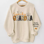 Custom Name Spooky Grandma Halloween Gifts - Personalized Sweater