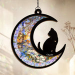 A Meow Is A Message To The Heart - Memorial Personalized Window Hanging Suncatcher - Sympathy Gift For Cat Lovers, Pet Owners